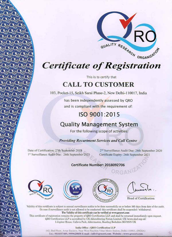 Certified Telemarketing Services Company